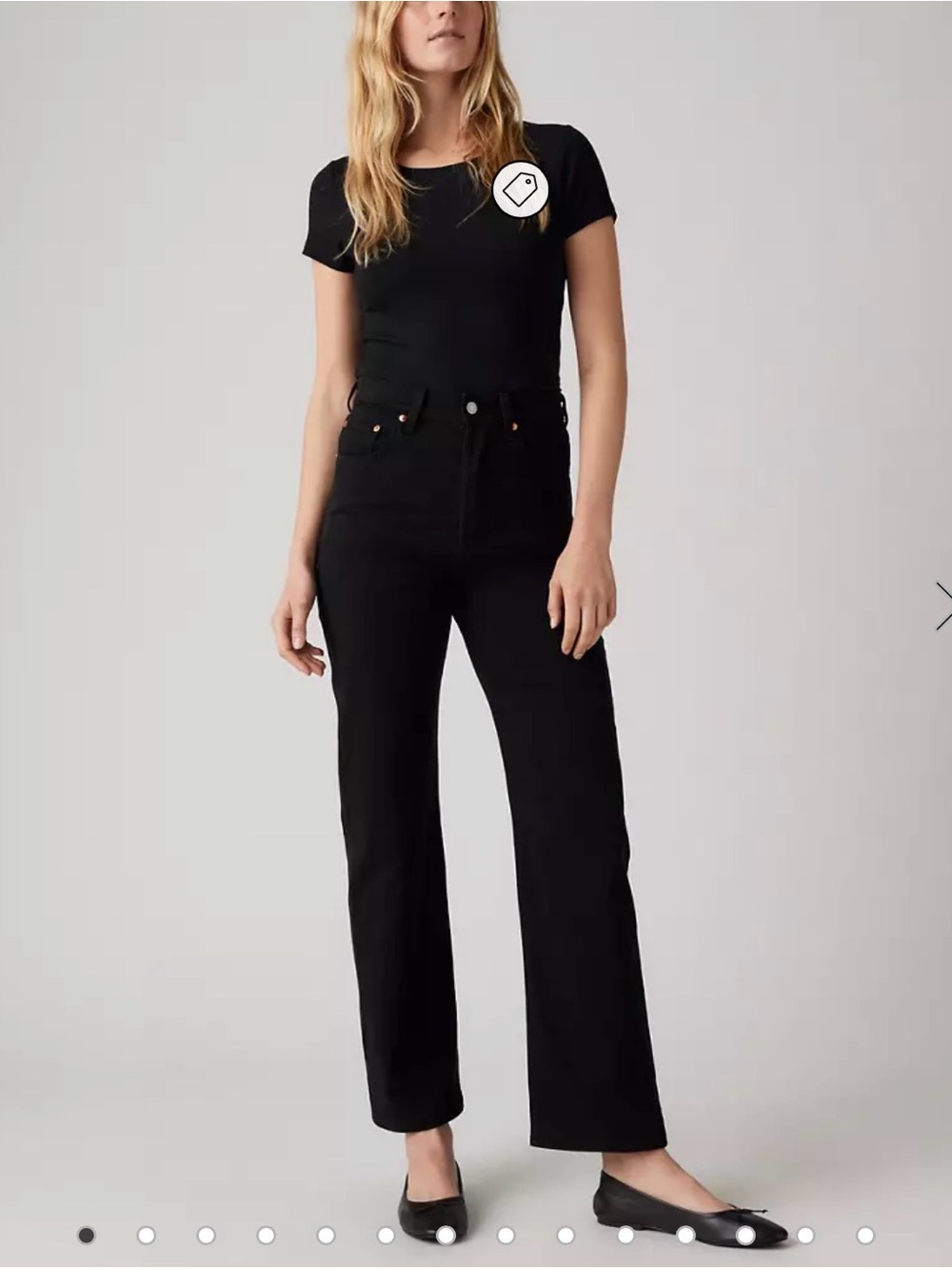 Levi’s Ribcage  Straight Ankle Jeans in Black (27)